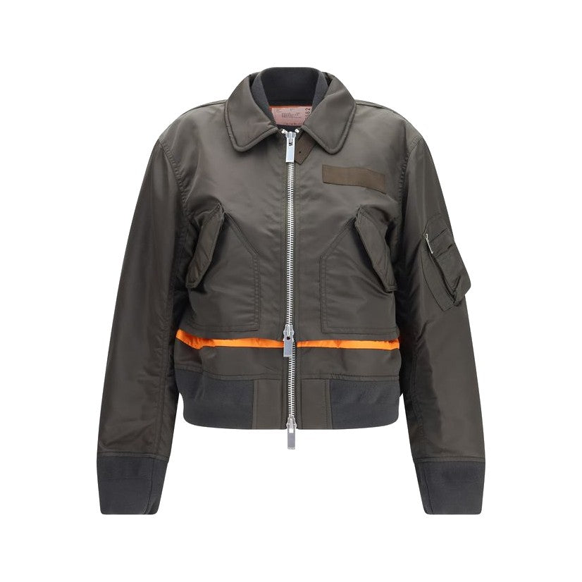 Sacai Bicolor Nylon Bomber for Women