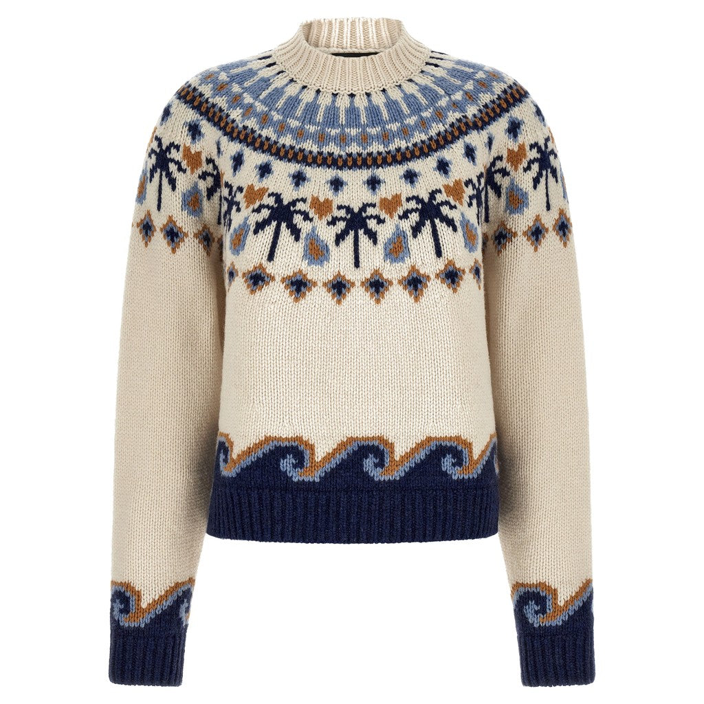 Alanui Multicolor Virgin Wool Cardigan for Women