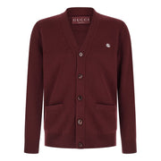 Gucci Bordeaux Cashmere Cardigan for Men