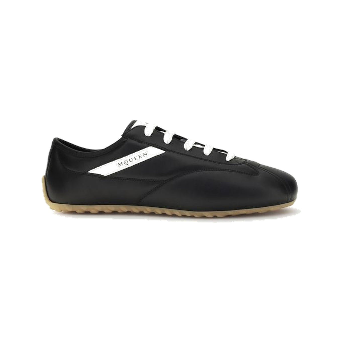 Alexander McQueen Black Calf Leather Bos Taurus Low Top Sneakers for Men
