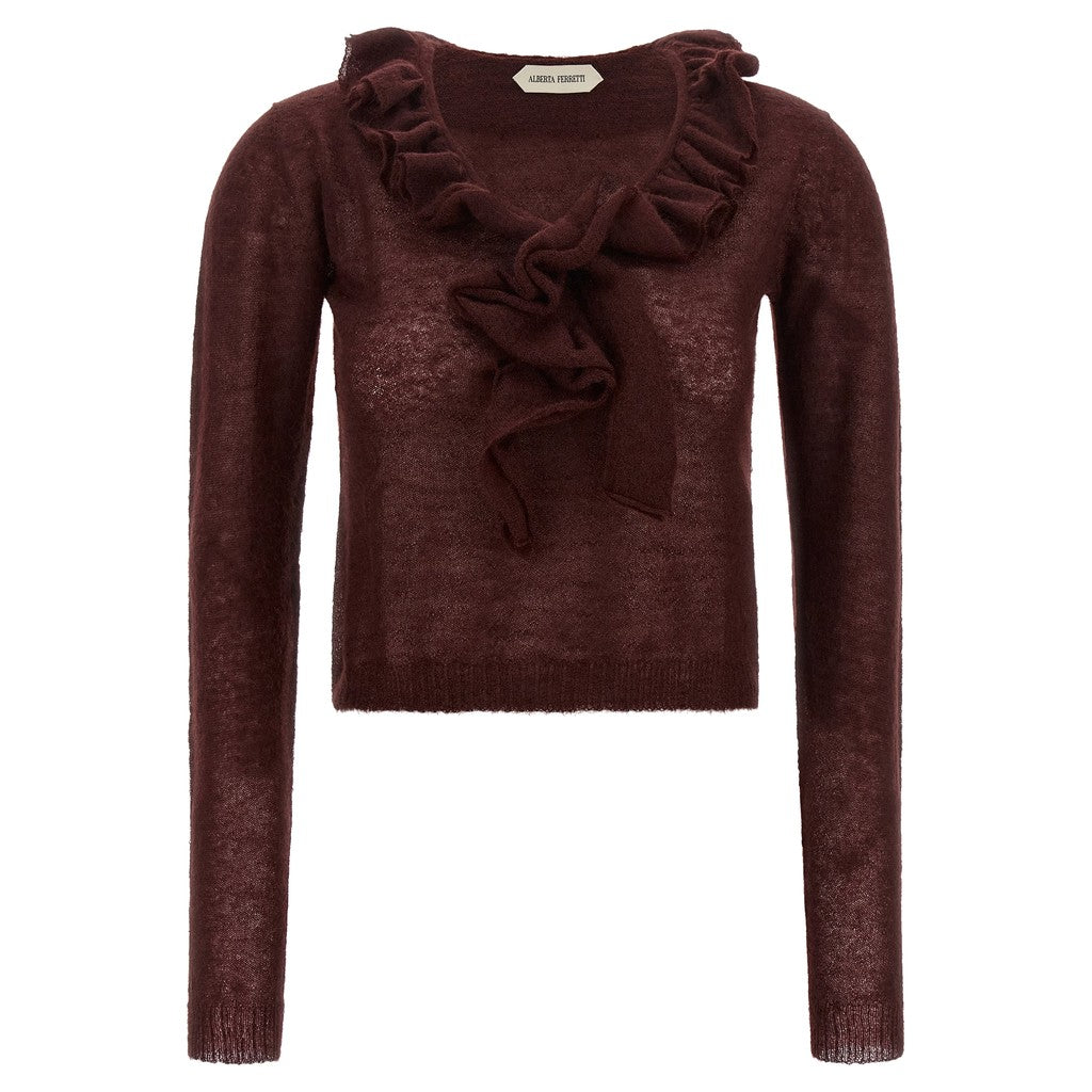 Alberta Ferretti Bordeaux Polyamide Cardigan for Women