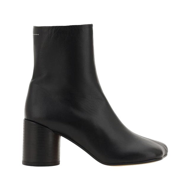 MM6 Black Lamb Ovis Aries Ankle Boots for Women