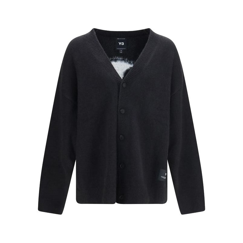 Y-3 Black Polyamide Cardigan for Men