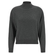 Peserico Gray Virgin Wool Cardigan for Women