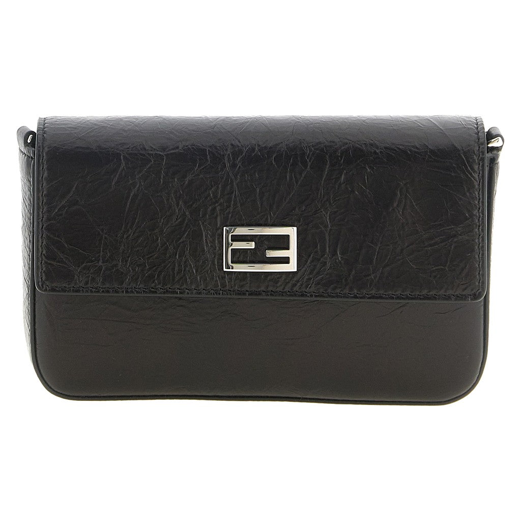 Fendi Black Calfskin Cardholder for Women