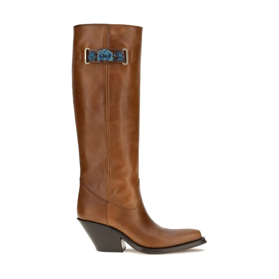 Chloé Brown Calf Leather Bos Taurus Over The Knee for Women