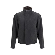 Lardini Gray Wool Oves Aries Bomber for Men