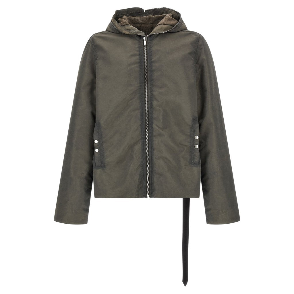 DRKSHDW Gray Nylon Full-Length Jacket for Men