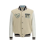 Off-White Beige Wool Oves Aries Bomber for Men