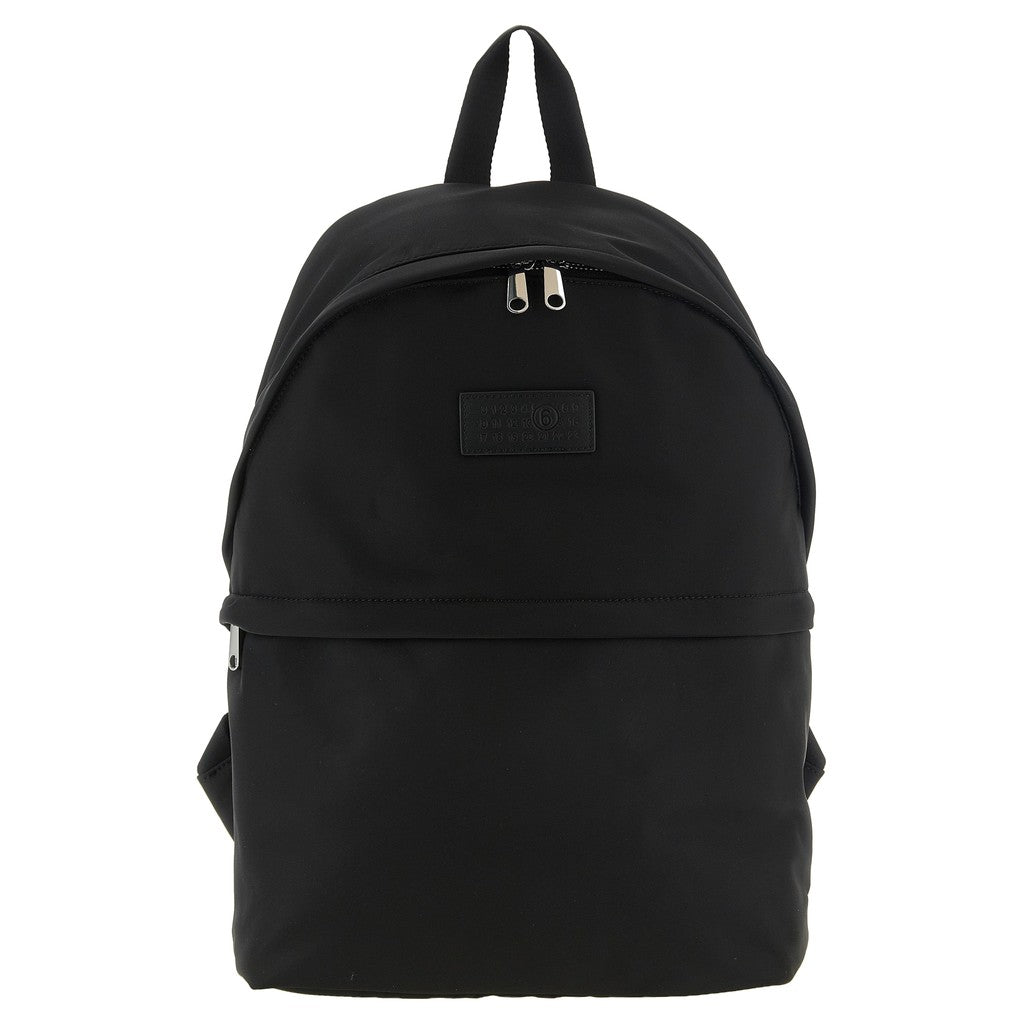 MM6 Maison Margiela Black Polyamide Backpack for Men
