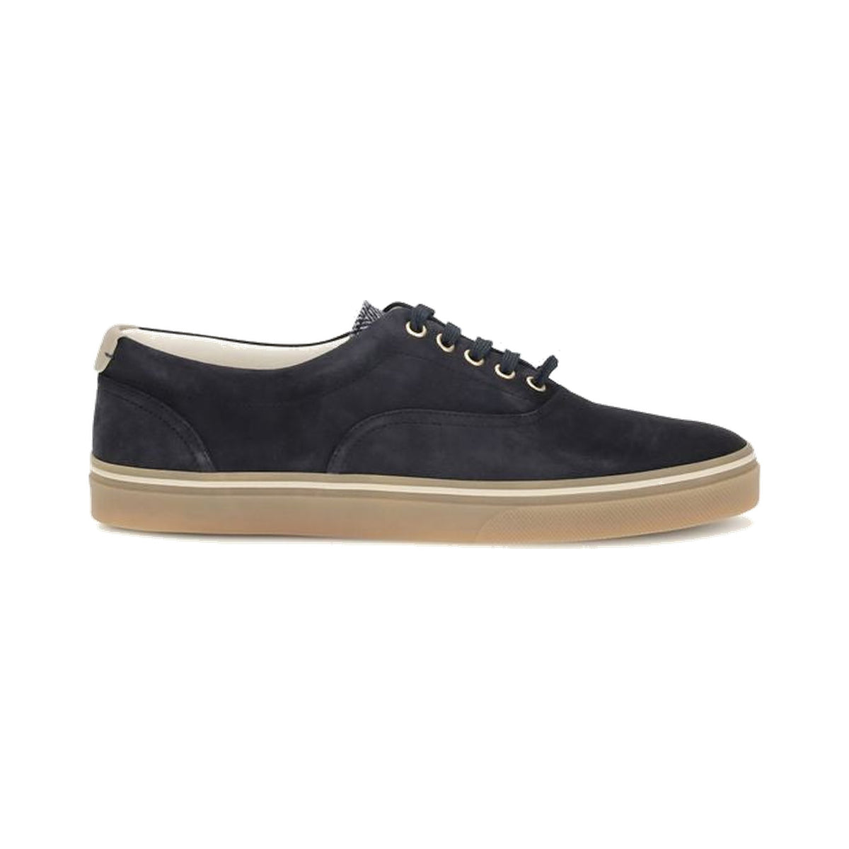Brunello Cucinelli Blue Suede Leather Low Top Sneakers for Men