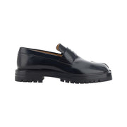 Maison Margiela Black Calf Leather Bos Taurus Slip-On Loafers for Men