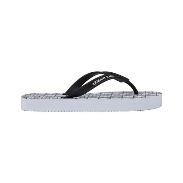 Armani Exchange White Rubber Flip-Flop Sandals for Women