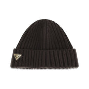 Prada Brown Wool Oves Aries Beanie for Women