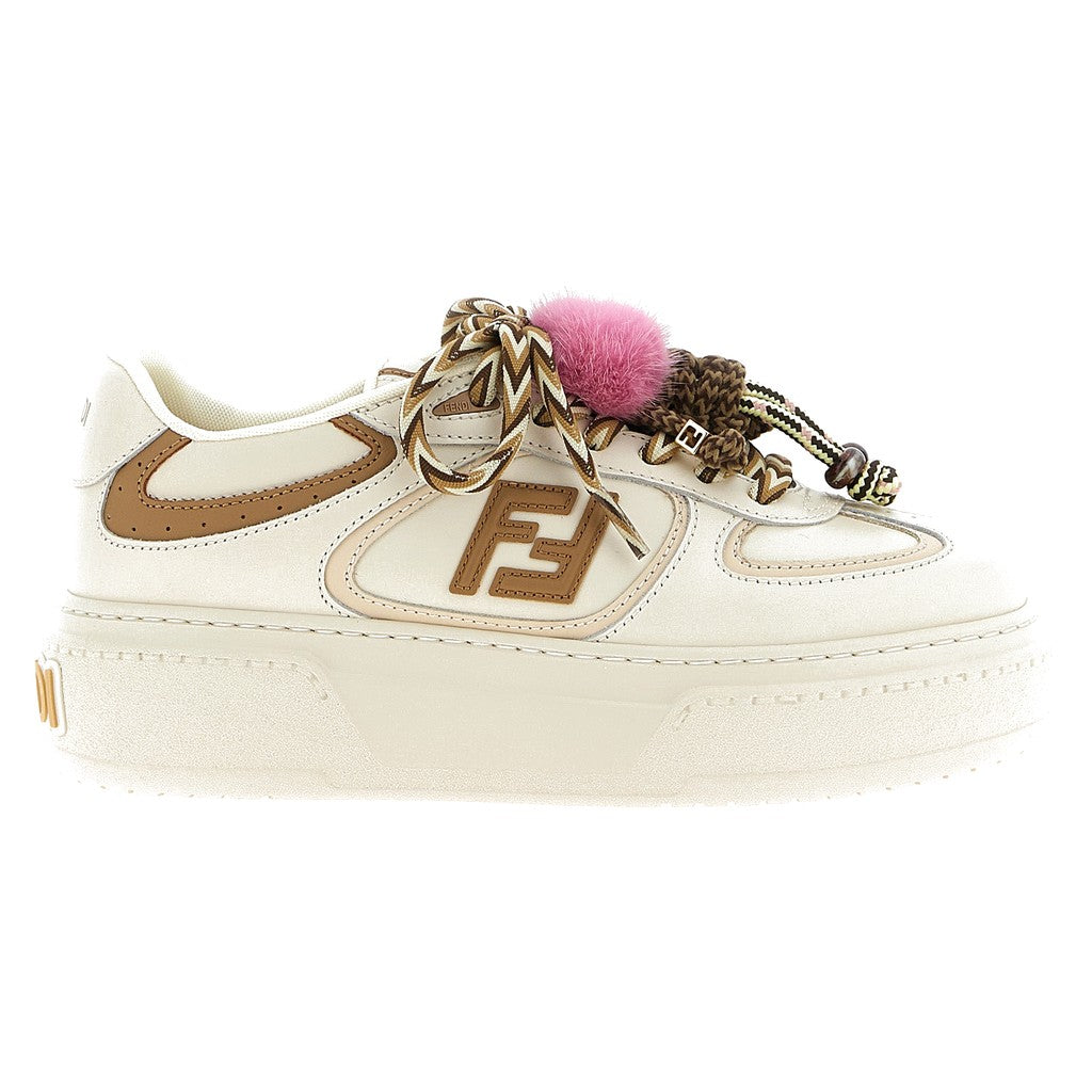 Fendi Multicolor Calfskin Platform Sneakers for Women