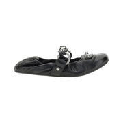Balenciaga Black Calf Leather Bos Taurus Ballet Flats for Women