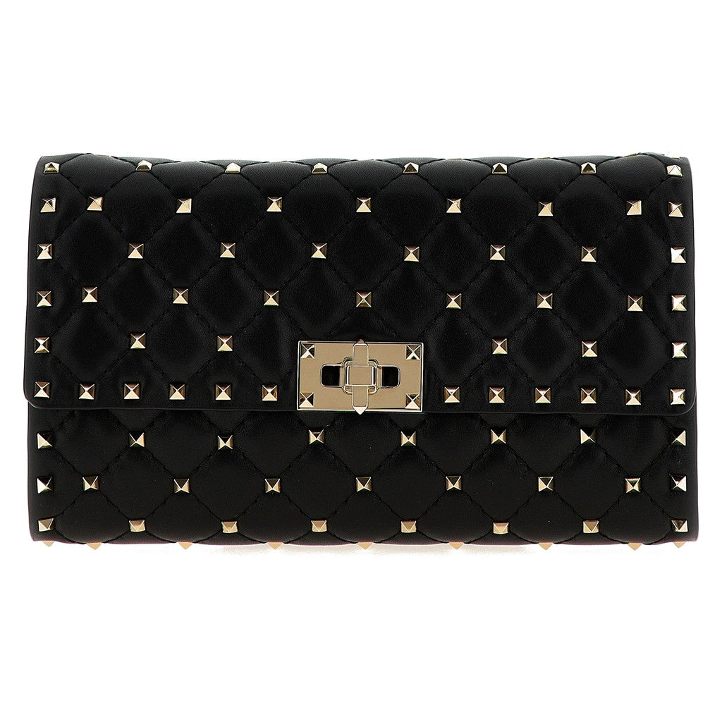 Valentino Garavani Black Lamb Leather Shoulder Bag for Women
