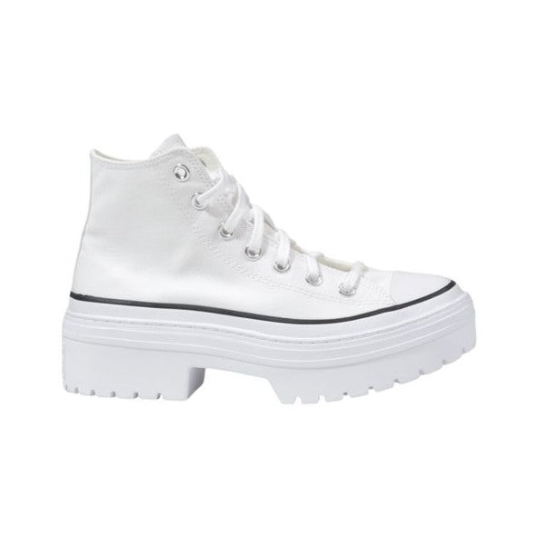 Converse White Fabric Chunky Sneakers for Women