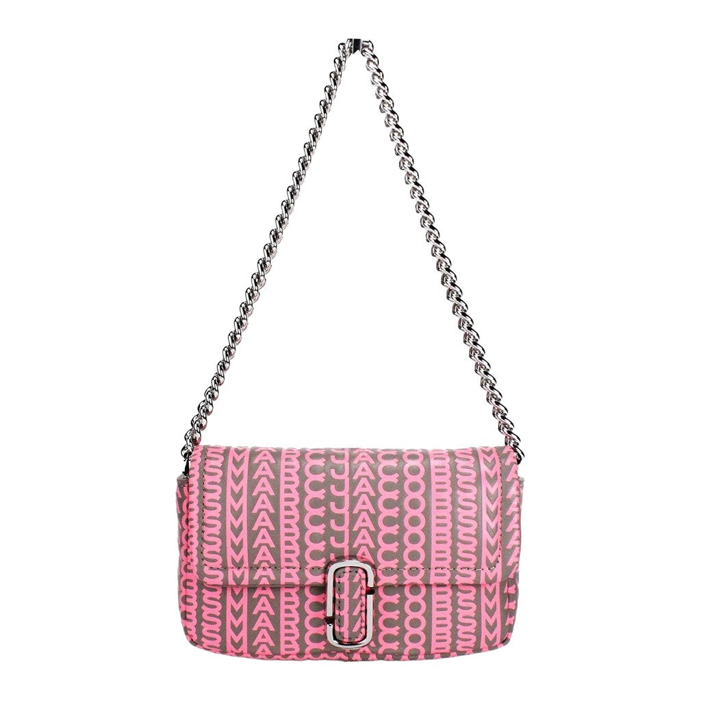 Marc Jacobs Neon Pink The Monogram Leather J Marc Mini Shoulder Bag Crossbody for Women