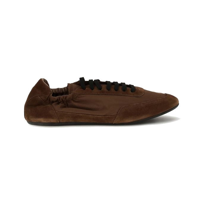 Prada Brown Rubber Athletic Sneakers for Men