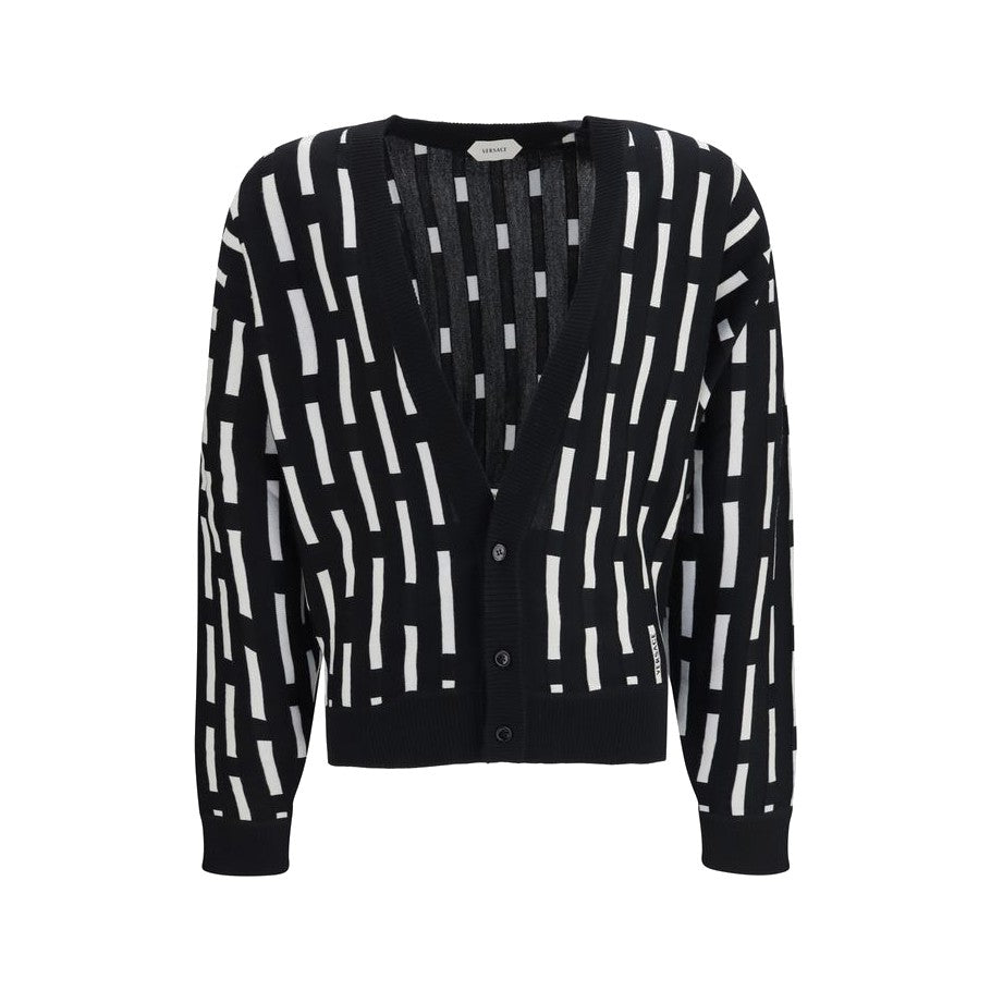 Versace Multicolor Wool Oves Aries Cardigan for Men