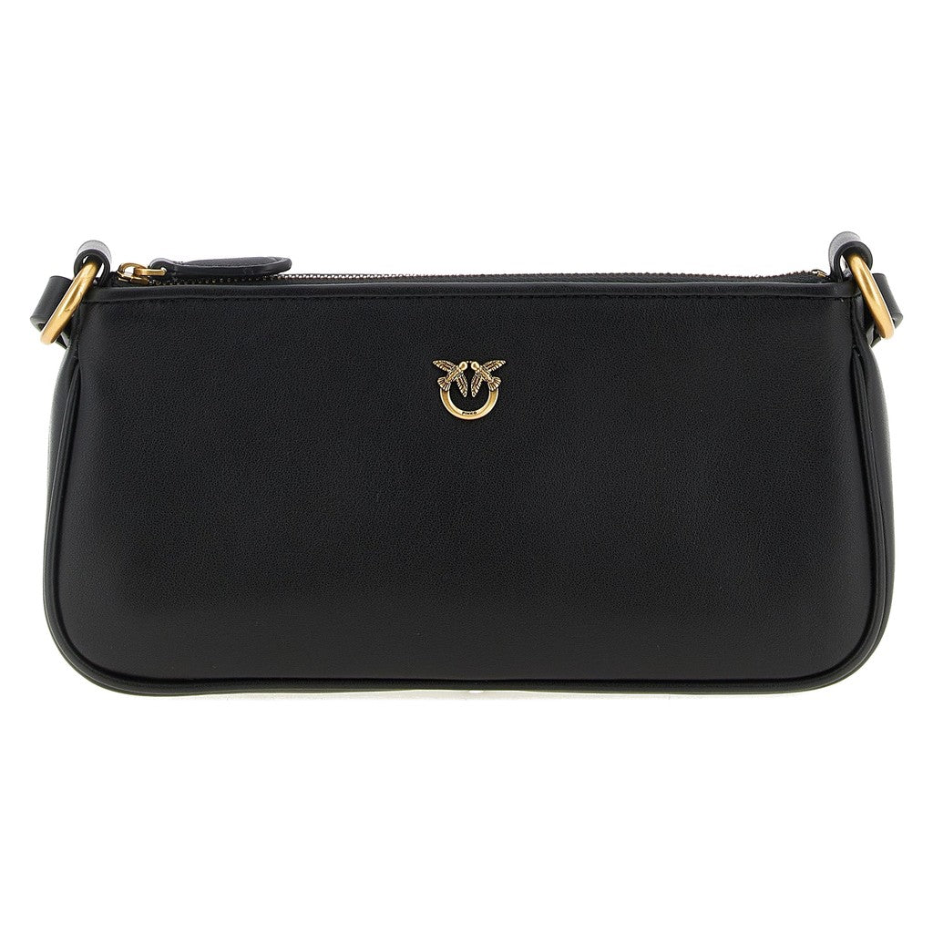 PINKO Black Goatskin Crossbody Bag for Women
