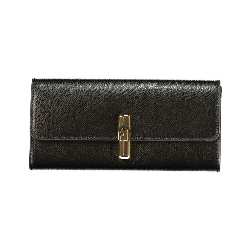Furla Nero Leather Woman Wallet for Women