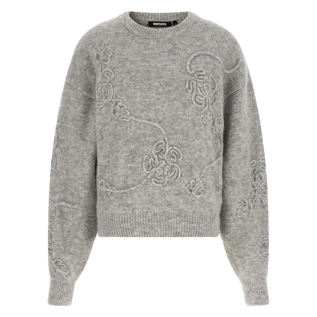 ROTATE BIRGER CHRISTENSEN Gray Wool Cardigan for Women