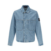 Stone Island Blue Cotton Denim Jacket for Men