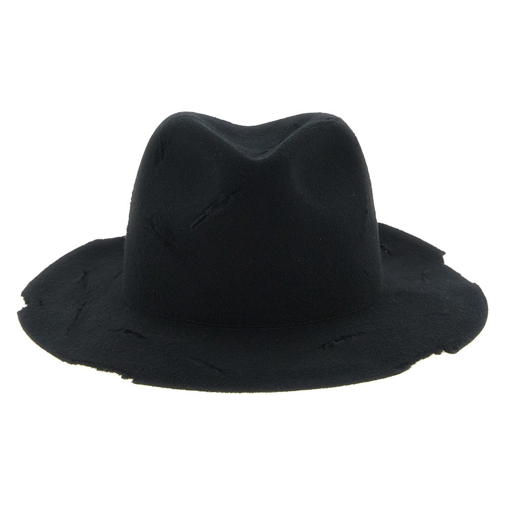 Yohji Yamamoto Black Wool Fedora for Men