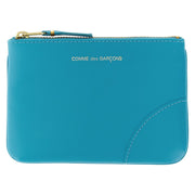 Comme des Garçons Blue Calfskin Cardholder for Unisex