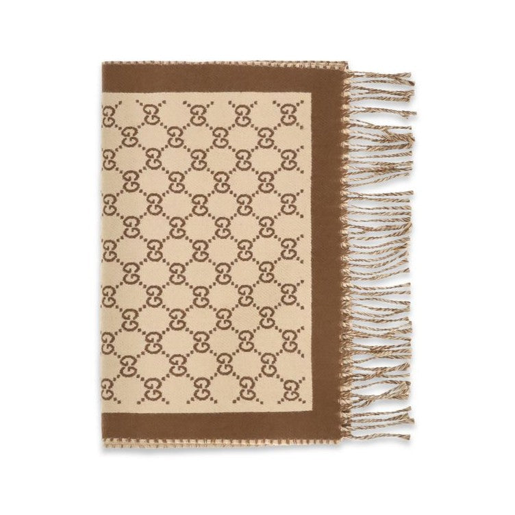 Gucci Beige Wool Oves Aries Scarf for Women