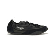 Y-3 Black Calf Leather Bos Taurus Athletic Sneakers for Men
