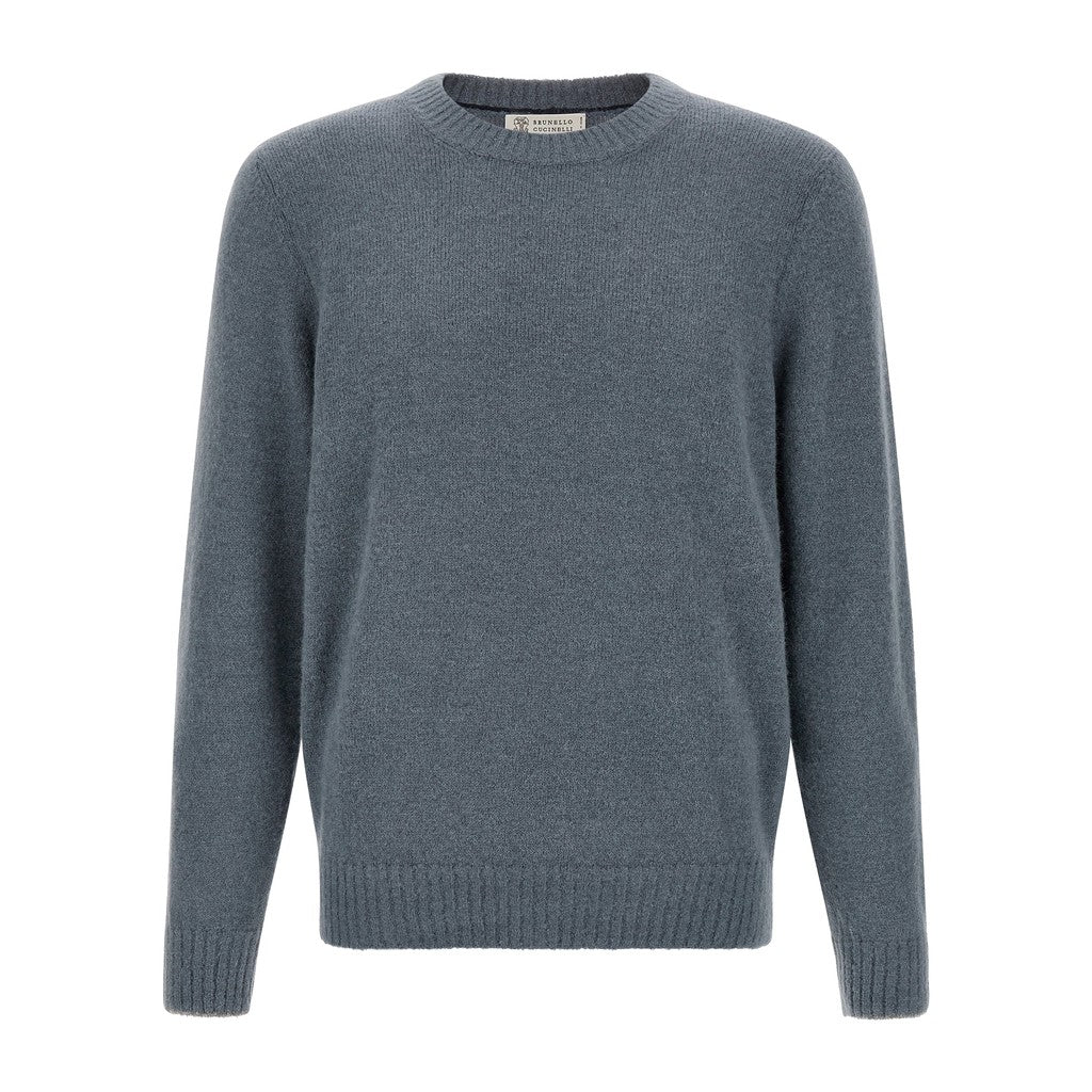 Brunello Cucinelli Blue Alpaca Leather Cardigan for Men