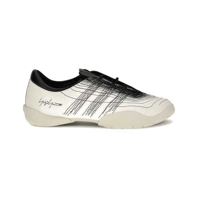 Y-3 Beige Calf Leather Bos Taurus Sneakers for Men