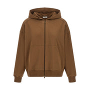 Brunello Cucinelli Brown Cotton Hoodie for Women
