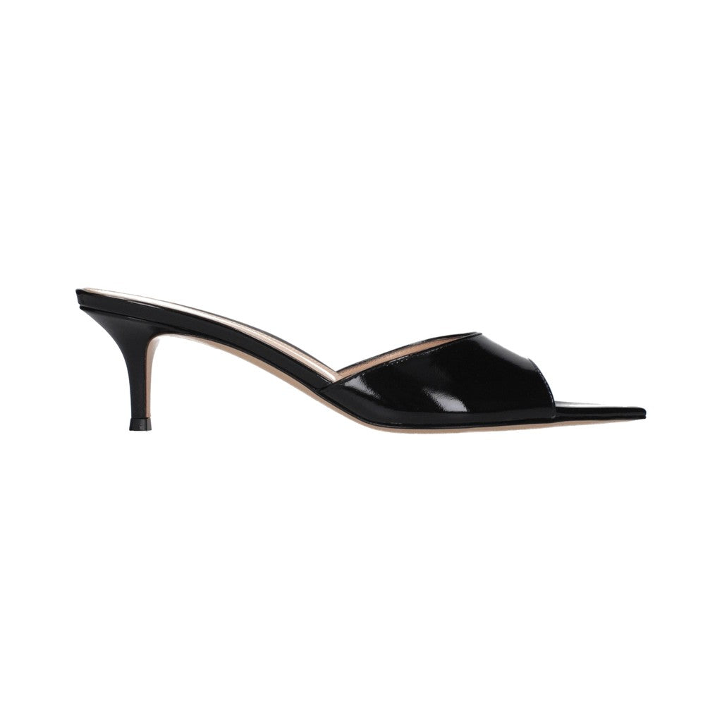 Gianvito Rossi Black Leather Platform Sandals for Women