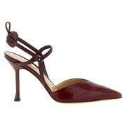 Fendi Bordeaux Lamb Leather Platform Pumps for Women