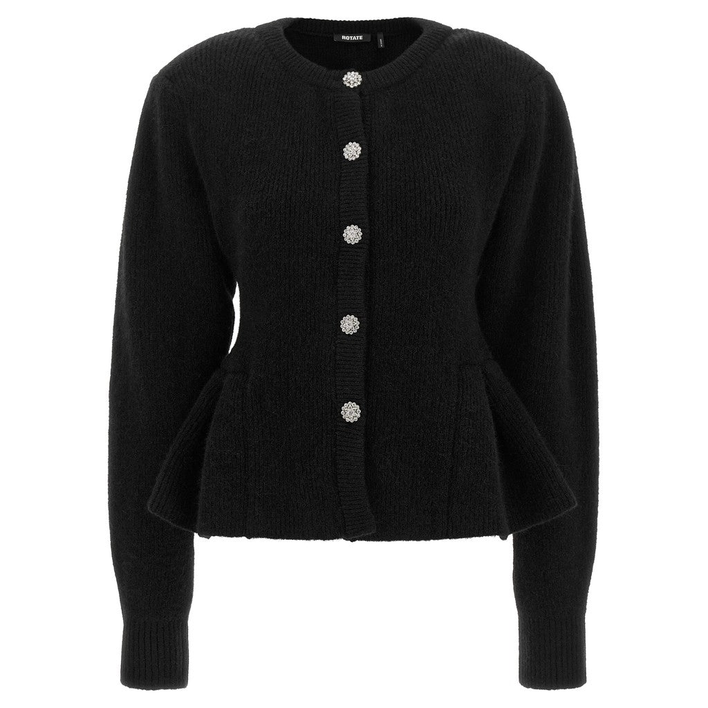 ROTATE BIRGER CHRISTENSEN Black Wool Cardigan for Women