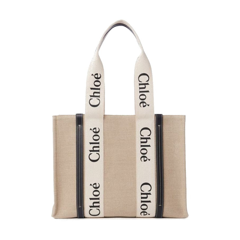 Chloé Beige Linen Tote Bag for Women