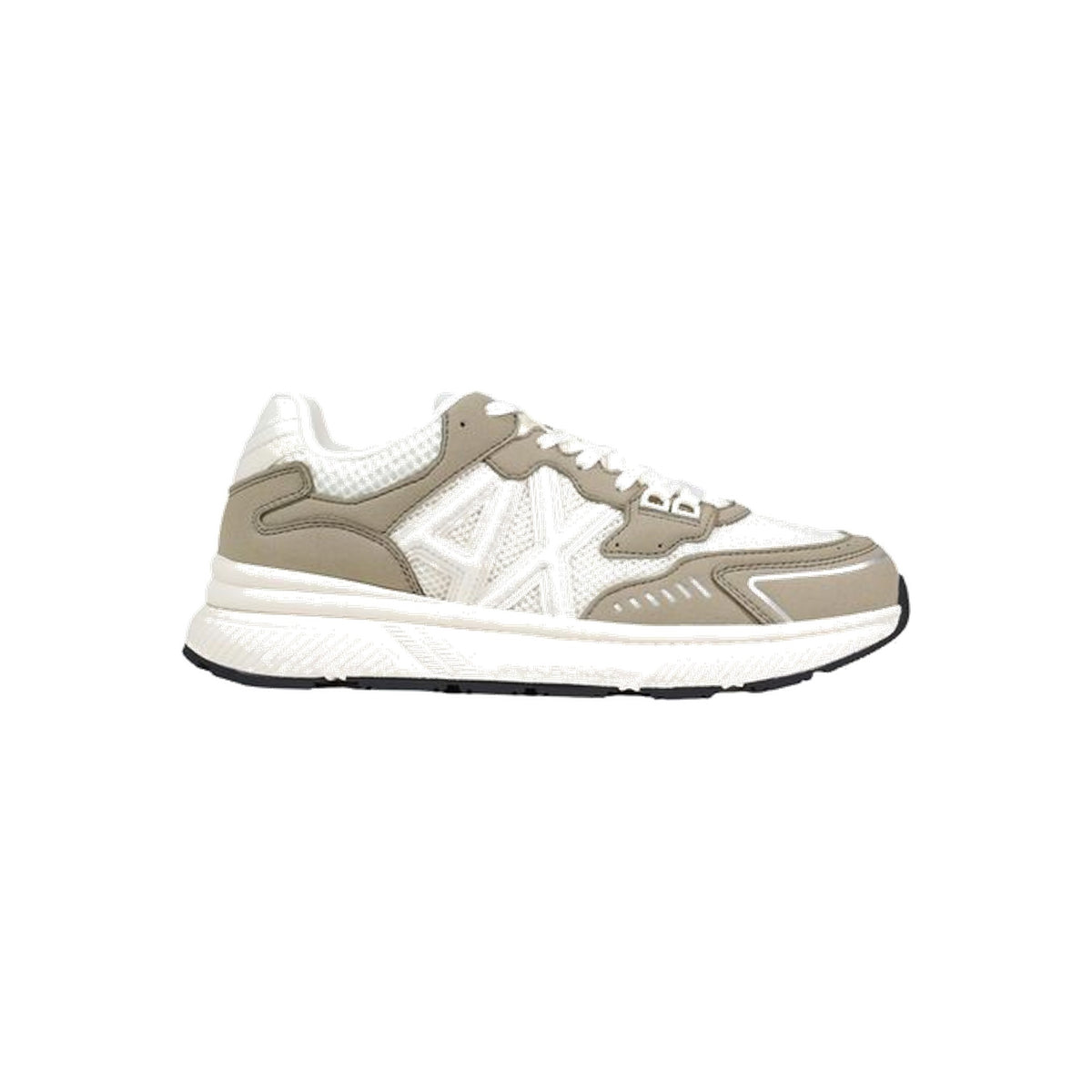 Armani Exchange Green Polyester Athletic Sneakers for Men