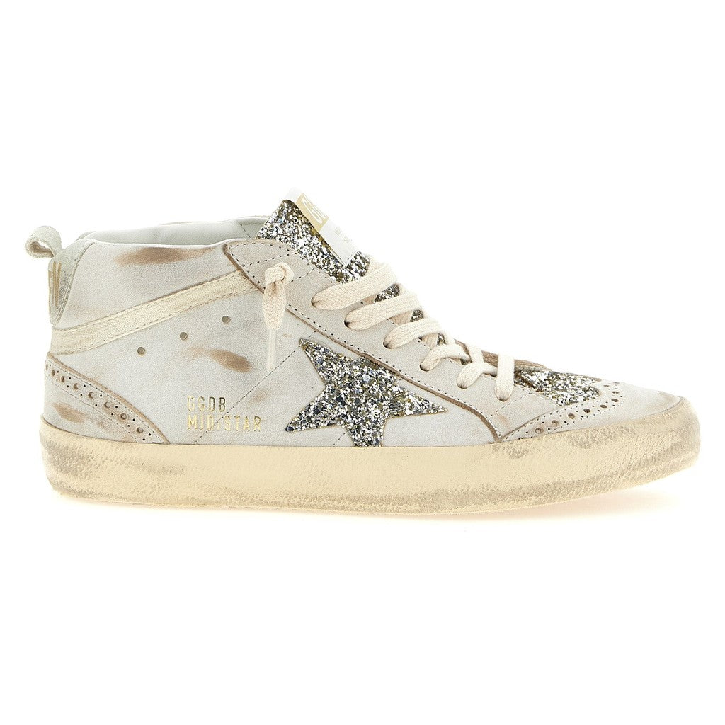 Golden Goose Beige Leather High Top Sneakers for Women