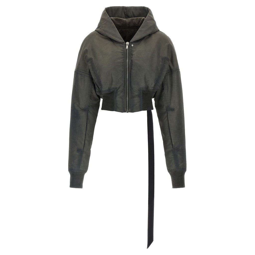 DRKSHDW Gray Nylon Bomber for Women