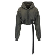 DRKSHDW Gray Nylon Bomber for Women