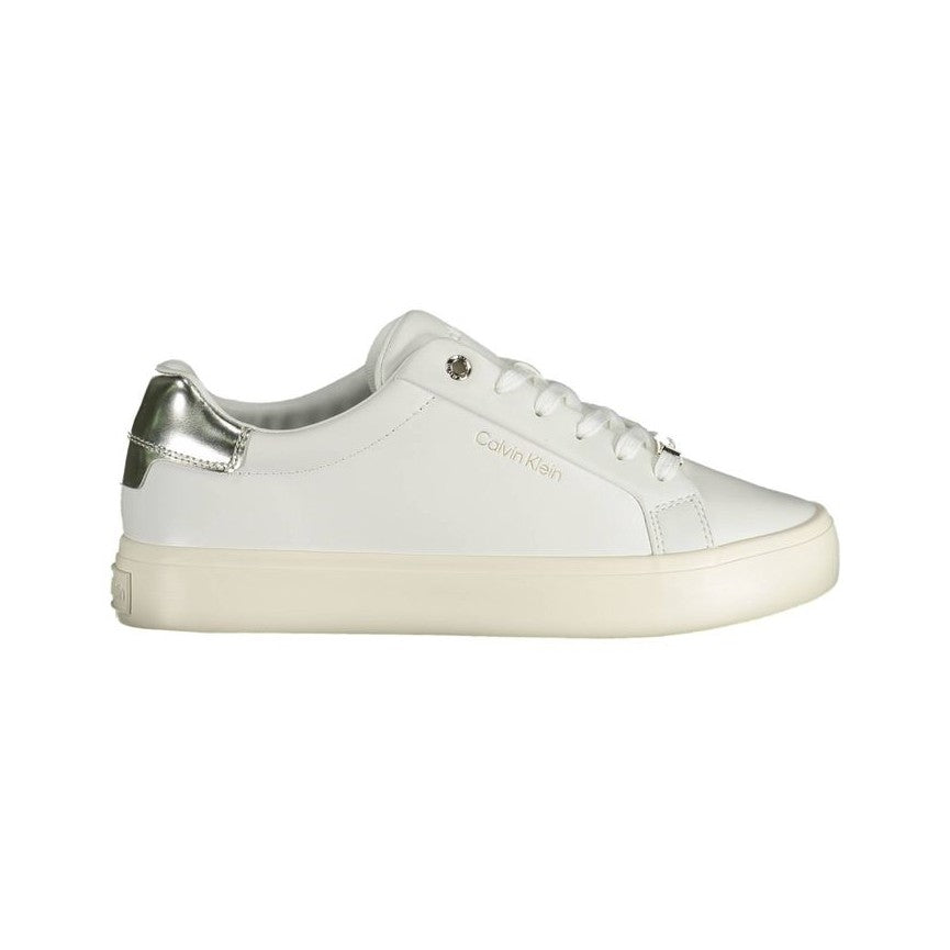 Calvin Klein Bianco Pelle Women Sneaker