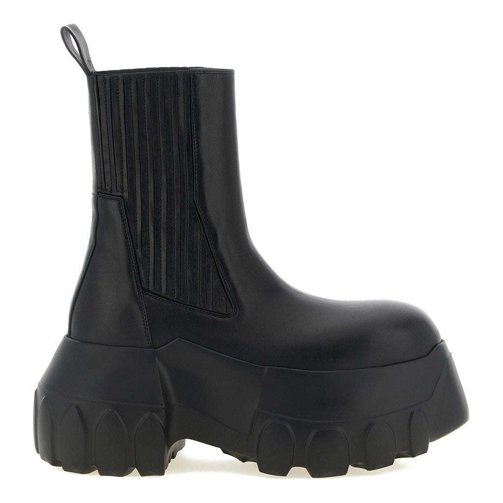 Rick Owens Black Ramie Ankle Boots for Women