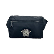 Versace Medusa Black Nylon Belt Bag Waist Fanny Pack Purse for Women