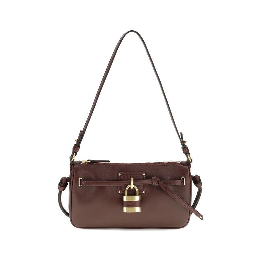 Chloé Bordeaux Calf Leather Bos Taurus Shoulder Bag for Women