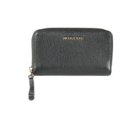 Michael Kors Jet Set Travel Large Phone Wristlet Wallet Pebbled Leather Black for Women