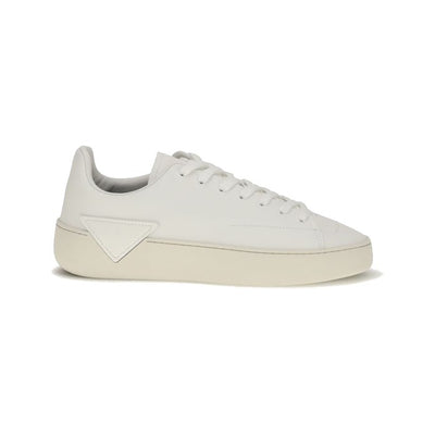 Prada White Calf Leather Bos Taurus Low Top Sneakers for Men
